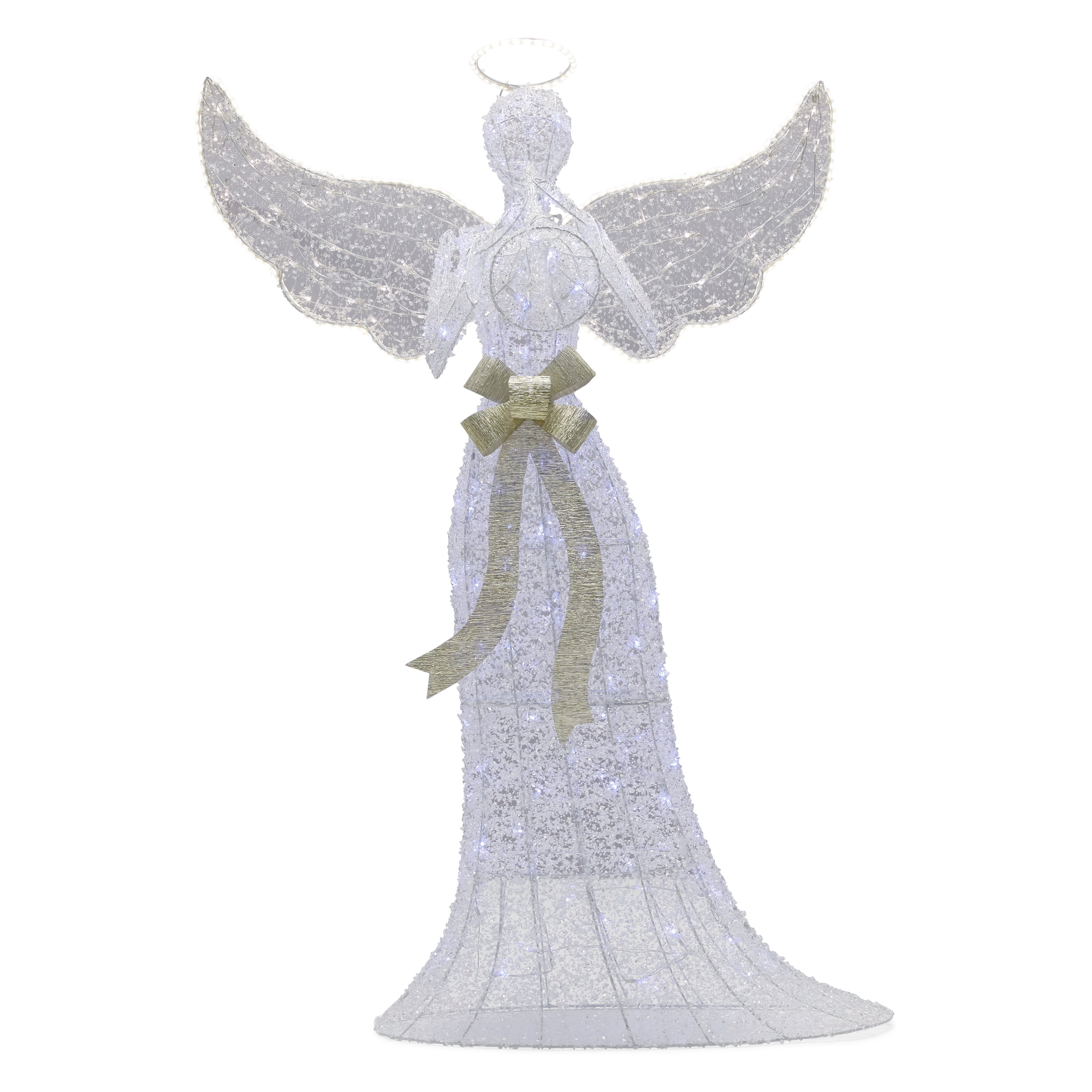 Holiday Time Crystal LED Angel with Neon Wings Outdoor Christmas Décor