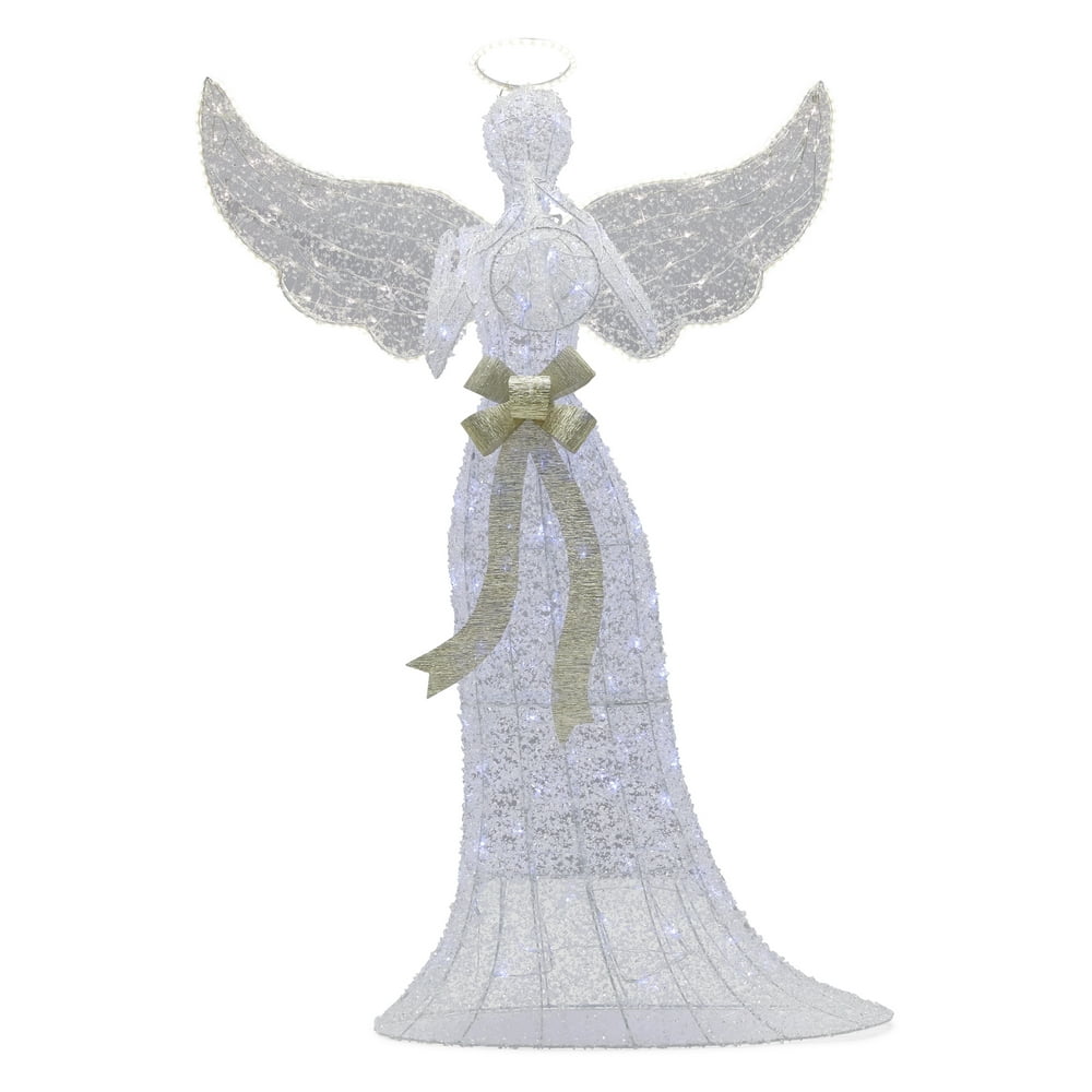 Holiday Time Crystal LED Angel with Neon Wings Outdoor Christmas Décor ...