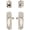 Polished Nickel, variant on Grandeur 835440 Parthenon Solid Brass Right Handed Single Cylinder Keyed Entry Leverset