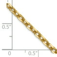 thumbnail image 5 of 14K Yellow Gold 3mm Diamond Cut Cable Chain Female Adult Necklace 24", 5 of 5