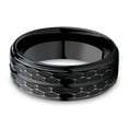 thumbnail image 2 of Man's Wedding Ring,Black Tungsten Ring,Engagement Ring,Tungsten Carbide Ring,8mm Wedding Ring,Brush, 2 of 4