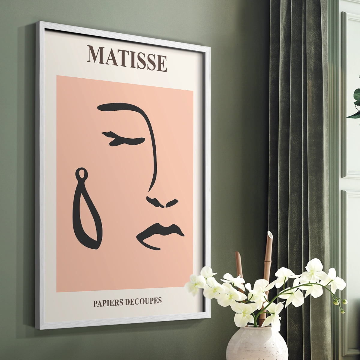 Matisse CXXXVIII Framed Print in White Solid Wood 11 x 14 Framed Print