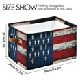 thumbnail image 3 of Ryvnso Retro American Flag Storage Basket Large Bin Foldable Boxes Toys Organizer 14.2x10.2x8.3in 1 PC, 3 of 8