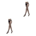 thumbnail image 4 of Sonducket Medias negras Varios patrones Fechado Apasionado Fishnet Cintura alta Estiramiento Muslo Cosplay Prop Medias Panty-hose Type6 NO6, 4 of 6