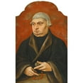 thumbnail image 2 of German School 13x18 Black Ornate Wood Framed Double Matted Museum Art Print Titled - Portrait of a Cleric with a Rosary (circa 1540), 2 of 5