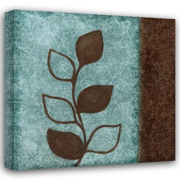 Kristin Emery 36x36 Gallery Wrapped Canvas Wall Art Titled - Brown Leaves Square - Right