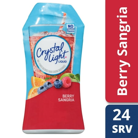 Crystal Light Sugar Free Berry Sangria Liquid Drink Mix, Caffeinated, 1.62 fl oz