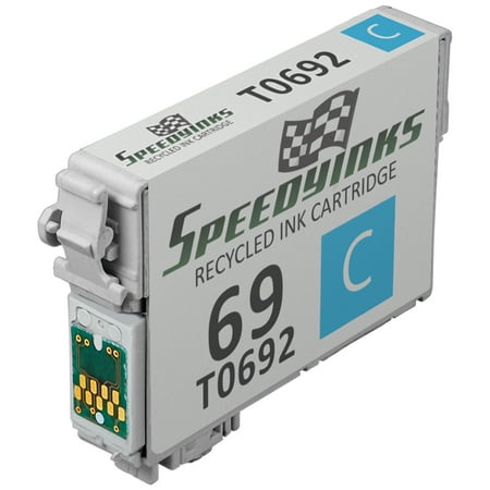 Speedy Inks Remanufactured Ink Cartridge Replacement for Epson 69 (Cyan) Remanufactured Epson T069220 (T0692) Cyan Ink Cartridge for use in Epson Stylus CX5000  CX6000  CX7000F  CX7400  CX7450  CX8400  CX9400Fax  CX9475Fax  N10  N11  NX100  NX105  NX11  NX110  NX115  NX200  NX215  NX300  NX305  NX400  NX410  NX415  NX510  NX515  WorkForce 30  40  310  315  500  600  610  615  1100  1300