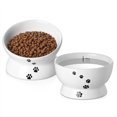 thumbnail image 1 of 12 Oz Ceramic Pet Food Bowl, Anti Slip Feet, Set Of 2, White, 1 of 7