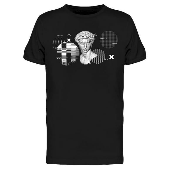 Retrowave 3d David Bust T-Shirt Men -Image by Shutterstock, Male 3X-Large