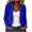 Blue, variant on Blazer for Women Lightweight Button Down Collared Long Sleeve Solid Casual Business Work Slim Jacket, Beige S