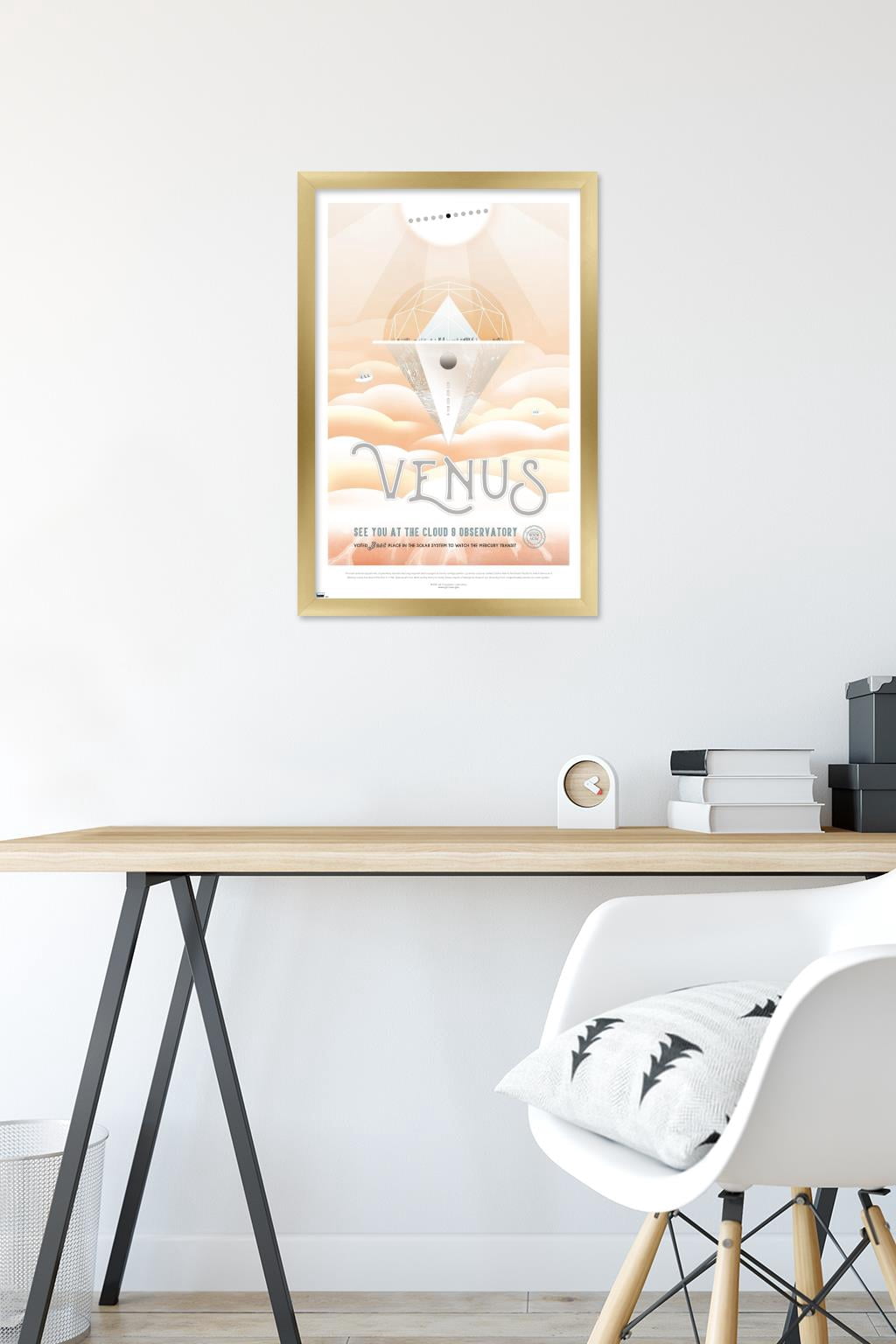 NASA - Venus Travel Poster Wall Poster, 14.725" x 22.375" Framed