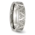 thumbnail image 4 of Chisel Stainless Steel Brushed with Engraved Trinity Symbol 6mm Band, 4 of 7