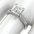 thumbnail image 5 of 14k White Gold Solitaire 1.5ct Simulated Princess Cut Diamond Engagement Ring with Side Stones Promise Bridal Ring (10), 5 of 6