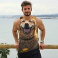 thumbnail image 6 of KLL Sunset Daisy Dog Print Men's Muscle Gym Workout Stringer Tank Tops Bodybuilding Fitness T-Shirts Tank Tops Men-XX-Large, 6 of 7