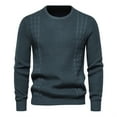 thumbnail image 2 of EGNMCR Chandail pour Homme Tricot pour Homme Chandail à Col Rond Chandail Décontracté Uni Chandail de Base, 2 of 6