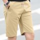 thumbnail image 4 of Clásico suelto casual de lino para hombres para pantalones cortos de playa de verano con cordón corto, 4 of 5