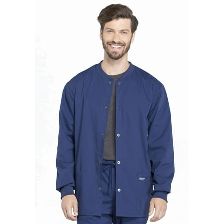 

Cherokee Workwear Professionals Men Warm Up Scrubs Jacket Snap Front WW360