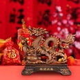 thumbnail image 1 of Chinese Dragon Sculpture Home Decor for Fireplace Spring Festivals Bookshelf Wood Color Medium, 1 of 8
