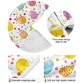 thumbnail image 2 of FMSHPON Easter Cute Easter Colorful Eggs Xmas Christmas Tree Skirt Stand Mat for Holiday Party Decoration Indoor Outdoor 48 inches, 2 of 6