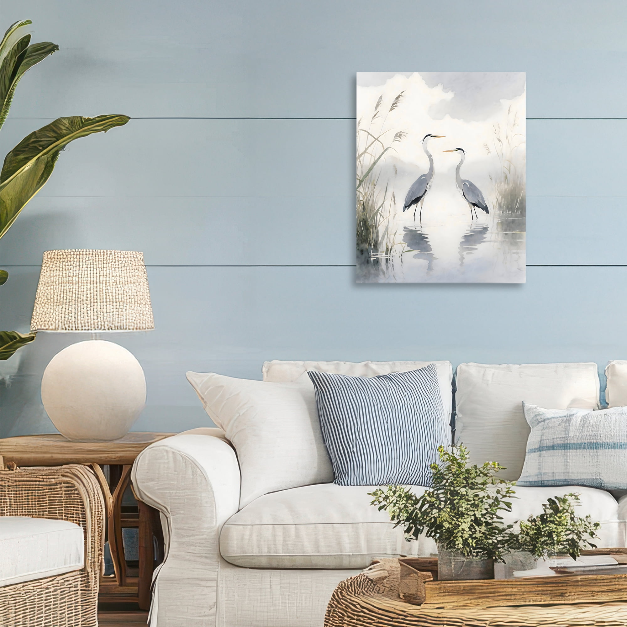 Stupell Industries Serene Wetlands Heron Reflections Canvas Wall Art, design by Creative Studio