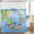 thumbnail image 2 of Summer Shower Curtain Cool Fruit Shower Curtains for Bathroom Colorful Shower Curtain Fruit Bathroom Decor with Hooks Waterproof Polyester Fabric 72x72 in, 2 of 6