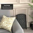 thumbnail image 3 of Red Lantern 2 ft. Short Diamond Weave Fiber Folding Screen - Black - 4 Panel, 3 of 7