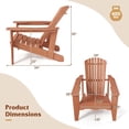 thumbnail image 3 of Gymax 2PCS Solid Wood Garden Chair w/ High Backrest Wide Armrests & Contoured Seat, 3 of 8