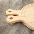 thumbnail image 2 of Espátula de madera natural para pizza de 7 pulgadas, tabla para charcutería, para hornear pizza y pan caseros, 18 x 18 x 1,6 cm, 2 of 6