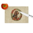 thumbnail image 2 of Field Spaniel Christmas Flowers Glass Cutting Board 12 in x 15 in, 2 of 5