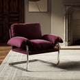 thumbnail image 1 of Modway Ansel Performance Velvet Accent Chair in Mulberry, 1 of 9