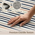 thumbnail image 6 of ODIKA 4'x6' Washable Area Rug Nautical Navy Horizontal Banded Seaside Stripe That Couch Vintage for Bedroom, Reading Nook, Pet Friendly & Non-Shedding, 6 of 7
