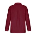 thumbnail image 4 of Womens Cotton Linen Button Down Shirts 2026 Spring Casual Long Sleeve Tees Solid Color Loose Work Tops Pockets Dressy Lightweight Comfy Outfits Going Out Tops Ladies Fashion Trendy, 4 of 8