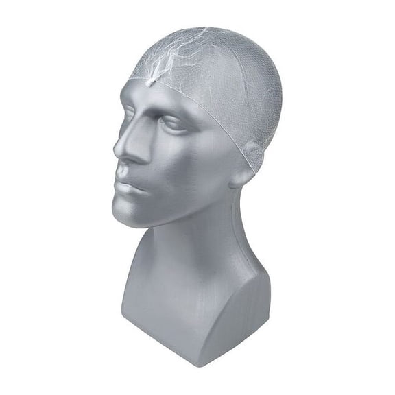 Condor Hairnet, Nylon, 22 in Dia., White, M, 144 PK 29JW46