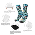 thumbnail image 3 of Fuzoiu Colorful Fishing Baits Print Kids Socks For Boys Girls,Grip Crew Socks with Non Slip,Lightweight Stretch Crew Socks,Toddlers Crew Boot Socks, 3 of 5