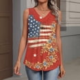 thumbnail image 6 of KDDYLITQ United States 250th Anniversary Shirts for Women Fourth Of July 250th Birthday Sleeveless Blouses 4th July Usa Flag Freedom Tanks Printed 2026 V Neck Tees Red M, 6 of 7