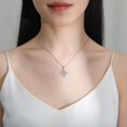 thumbnail image 3 of Celtic Knot Necklace for Women 925 Sterling Silver Cross Knot Pendant Birthstones Jewelry Birthday Gift for Her Wife Girlfriend Mom Daughter, 3 of 6