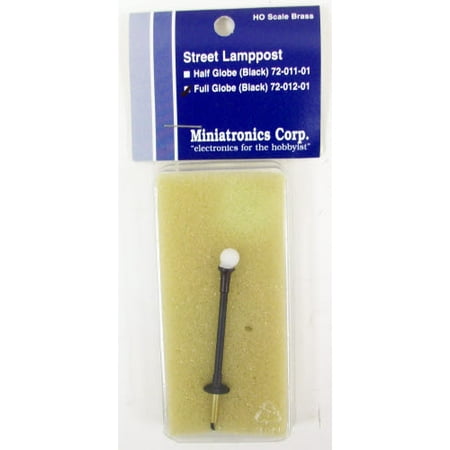 Set White Globe - Miniatronics 72-012-01 HO Street Light Full Globe Black