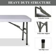 thumbnail image 3 of New Home Era Plastic Folding Bench - Portable Bench Used for Indoor, Outdoor, Picnic, Party, Camping, Dining Seat, Garden Soccer Multipurpose Entertaining Activities, White (1, 8 Feet), 3 of 6