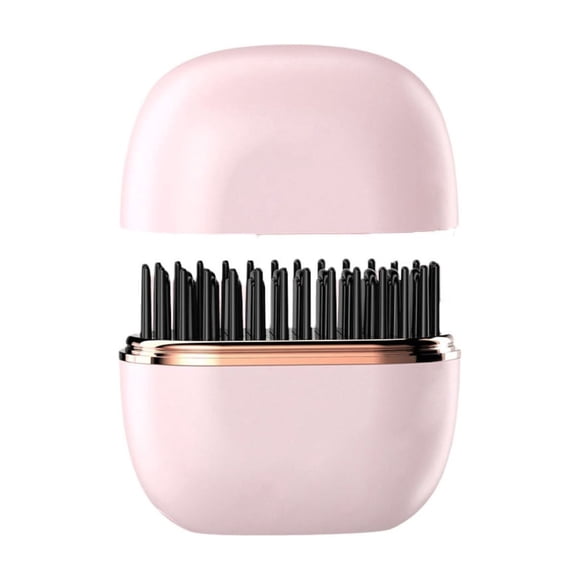 Mini cepillo alisador de cabello inalámbrico portátil | Plancha alisadora con pantalla LCD | Tres ajustes de temperatura para cabello fino, normal y grueso