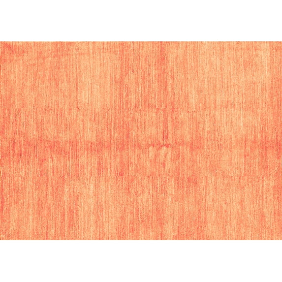 Ahgly Company Indoor Rectangle Abstract Orange Contemporary Area Rugs, 2' x 3'