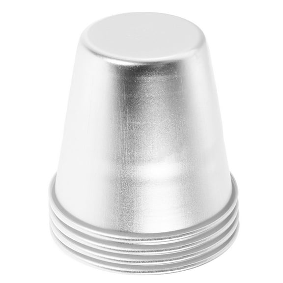 ELAYARD Metal Pudding Cups Silver 4Pcs for Baking Accessories