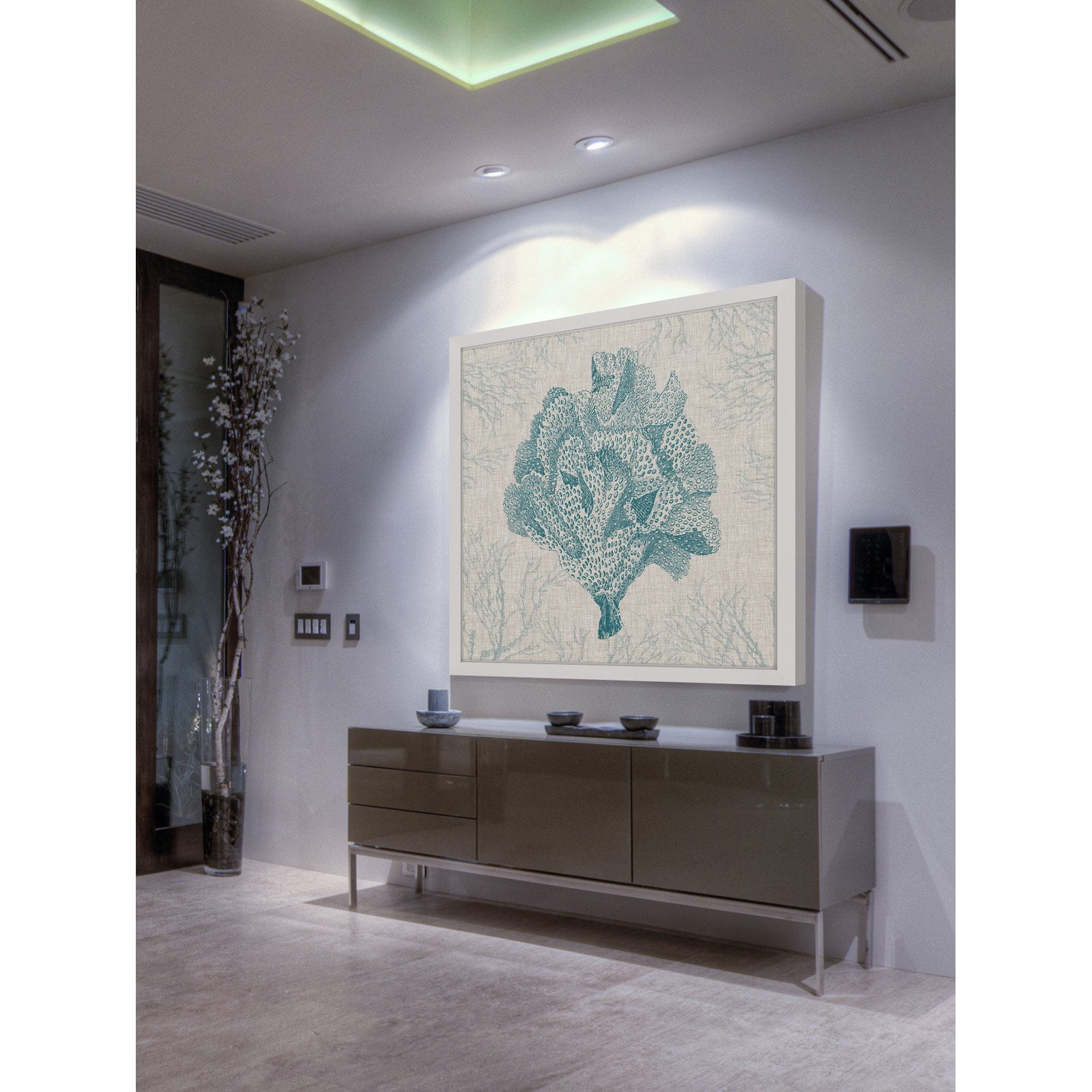 Marmont Hill "Coral Motif IV" Framed Painting Print