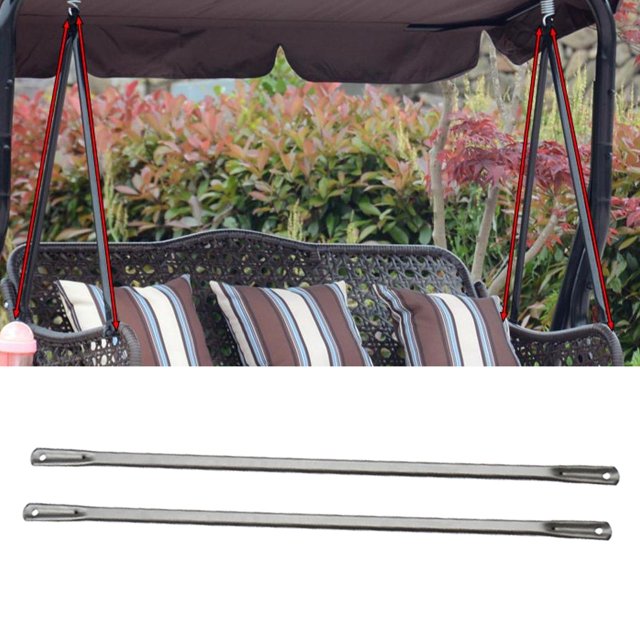 2 barras de repuesto para columpio, accesorios de fácil instalación para asiento de jardín y patio trasero. Longitud 100 cm
