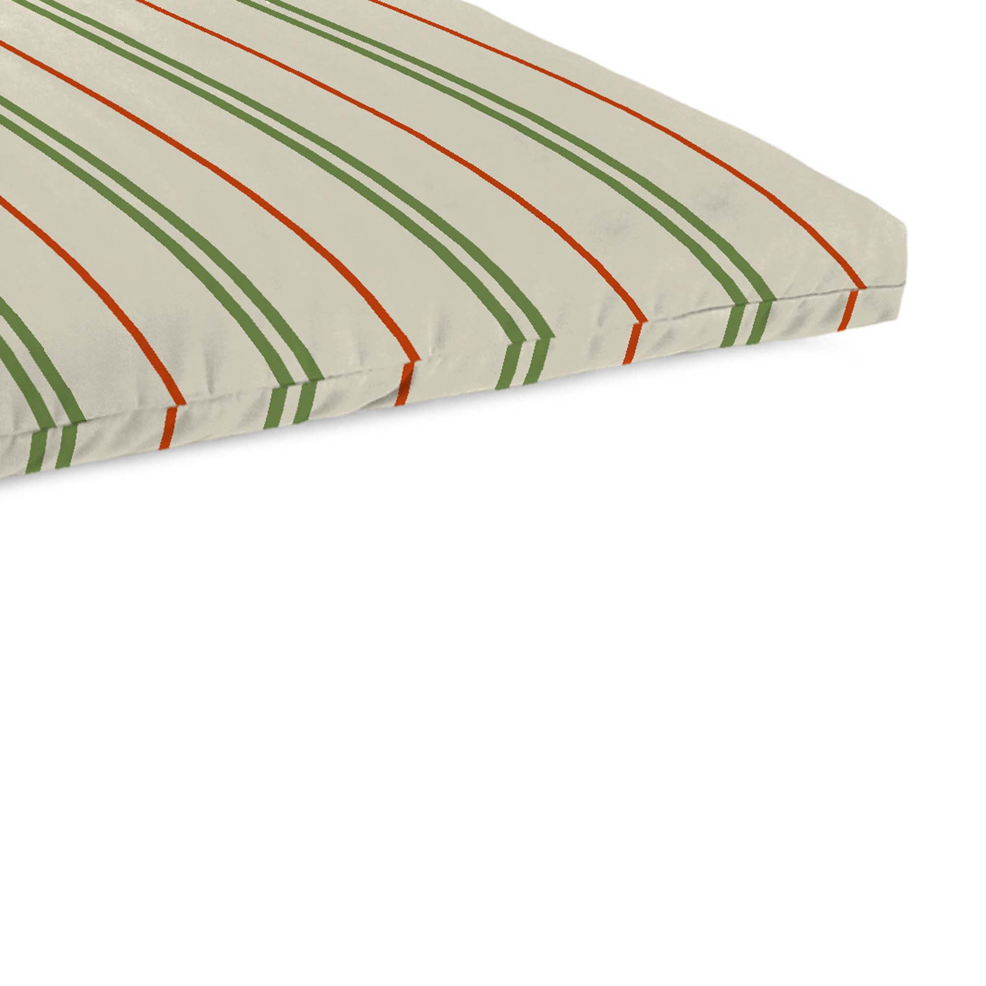Jordan Manufacturing 48" x 18" Gallan Cedar Grey Stripe Rectangular Outdoor Settee Swing Bench Cushion with Ties