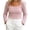 Pink 10, variant on Plus Size Tops for Women Ribbed Square Neck Long Sleeve Knit Top, Scalloped Cuff Slim Fitted Plush Sweater, Sweet Casual Pullover Womens Workout Tops