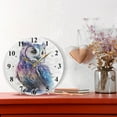 thumbnail image 6 of Colorful Owl Black 10 inch Wall Clocks Non Ticking Easy to Read Battery Decorative for Home Bathroom Kitchen Bedroom Living Room, 6 of 8