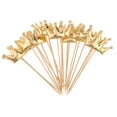 thumbnail image 2 of 20 piezas lindo PU cuero corona Cupcake Topper cumpleaños fiesta pastel selecciones foto Prop 20 piezas corona oro Colcomx Crown Cake Topper, 2 of 8