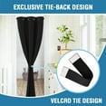thumbnail image 2 of H.VERSAILTEX Contemporary Blackout Grommet Curtains, 42" x 80", 1 Panel, Black, 2 of 8