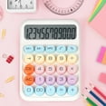 thumbnail image 4 of Mechanical Switch Calculator with Big Buttons, Calculators Desktop, 12 Digits, Large LCD Display, Desk Calculator, Cute Pink Calculators for Teachers Students Basic Office (White), 4 of 14